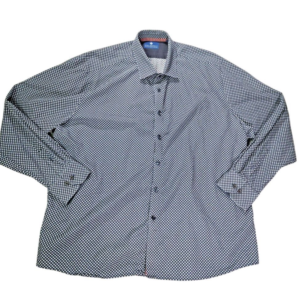 Ryan‎ Seacrest Distinction Mens Button Shirt Size XXL Corpcore Preppy Academia